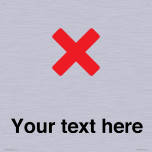 Custom plain background, red cross sign